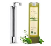 ADA Cosmetics - Sapone liquido con supporto da parete SmartCare, set iniziale, 300 ml, dispenser ricaricabile da incollare senza forare, vegano con melissa, timo e rosmarino, Pure Herbs, prodotto in