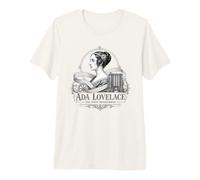 ADA Lovelace Primo Programmatore Portrait Science Pioneer Maglietta Premium