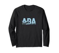 ADA Sea Waves - Nome Personalizzato Ocean Beach Art Maglia a Manica
