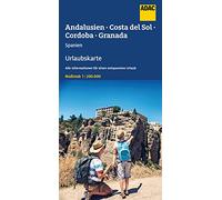 ADAC Urlaubskarte E Andalusien, Costa del Sol 1:200 000: Sevilla, Cordoba, Granada