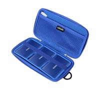 Adada Custodia rigida da viaggio per Samsung T7 Shield/T7/T7 Touch SSD portatile da 1 TB, 2 TB, 500 GB, USB 3.2, custodia per 3 dischi rigidi (blu zaffiro)