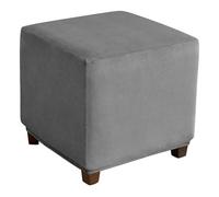 adadvo Copri Pouf 60x60 40 x 40 100x100 Copri Poggiapiedi Rettangolare Copertura Sgabello Fodere Coprisgabello(H3,40x40x40 cm)