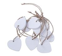 ADAGG - Confezione da 10 mini cuori in legno, 40 x 40 mm, in stile shabby chic, decorazioni in legno, decorazioni fai da te per feste di nozze, decorazioni rosa