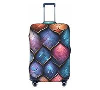 ADAhgu 3D Magico Drago Scaglie Modello Stampa Alla Moda Valigia Copertura Personalizzata Protezione per Bagagli per Viaggi e Affari, Nero , L
