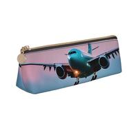 ADAhgu Aereo in The Evening Lights Stampa Versatile Uso Leggero Astuccio Astuccio con Cerniera Penna Storage Studenti Scuola
