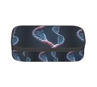 ADAhgu Astuccio grande con stampa fotografica con catena DNA, astuccio portapenne per la scuola, viaggi, studenti, professionisti