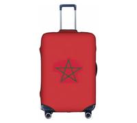 ADAhgu Bandiera del Marocco Stampa Valigie Protettiva Copertura Lavabile Viaggio Bagaglio Protector con Cerniera Nascosta, bianco, M