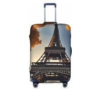 ADAhgu Bella Torre Eiffel Parigi stampa protettiva valigia copertura lavabile viaggio bagagli Protector con cerniera nascosta, bianco, S