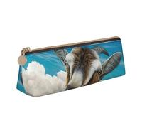 ADAhgu Blue Goat Print Versatile Uso Leggero Astuccio Astuccio Zip Penna Storage Studenti Scuola