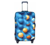 ADAhgu Blue Volley Print - Custodia protettiva per valigia, lavabile, con cerniera nascosta, bianco, XL