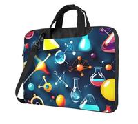 ADAhgu Borsa per computer portatile con stampa astratta scienza chimica elegante e protettiva leggera e versatile per viaggi di lavoro, Nero , 14 inch