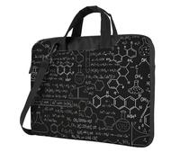 ADAhgu Borsa per computer portatile con stampa astratta scienza chimica elegante e protettiva leggera e versatile per viaggi di lavoro, Nero , 13 inch