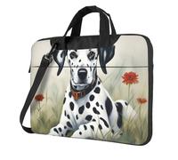 ADAhgu Borsa per computer portatile con stampa dalmata elegante e protettiva, leggera e versatile per viaggi di lavoro, Nero , 14 inch
