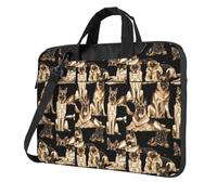 ADAhgu Borsa per computer portatile con stampa di pastore tedesco, elegante e protettiva, leggera e versatile per viaggi di lavoro, Nero , 14 inch