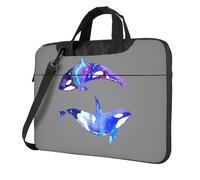 ADAhgu Borsa per computer portatile con stampa orca killer whale, elegante e protettiva, leggera e versatile per viaggi di lavoro, Nero , 13 inch