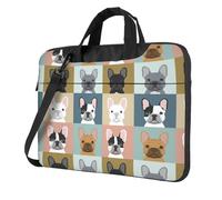 ADAhgu Borsa per computer portatile elegante e protettiva con stampa bulldog francese, leggera e versatile per viaggi di lavoro, Nero , 15.6 inch