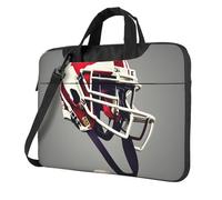 ADAhgu Borsa per computer portatile leggera e versatile con stampa di football americano, elegante e protettiva, per viaggi di lavoro, Nero , 15.6 inch