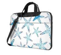 ADAhgu Borsa per computer portatile leggera e versatile con stampa di stelle marine, elegante e protettiva, per viaggi di lavoro, Nero , 14 inch