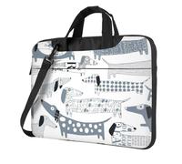ADAhgu Borsa per computer portatile leggera e versatile per viaggi di lavoro con stampa di un cane bassotto carino e alla moda, Nero , 15.6 inch