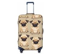 ADAhgu Carino Chihuahua Pug Modello Stampa Alla Moda Valigia Cover Personalizzata Protezione per Bagagli per Viaggi e Affari, Nero , M