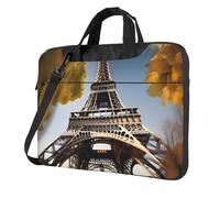 ADAhgu Cityscape Parigi Torre Eiffel Francia stampa elegante e protettiva borsa per computer portatile leggera e versatile per viaggi di lavoro, Nero , 15.6 inch