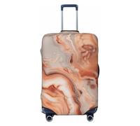 ADAhgu Copertura della valigia alla moda della stampa del marmo dell'oro rosa della protezione dei bagagli personalizzata per i viaggi e il lavoro, Nero , L