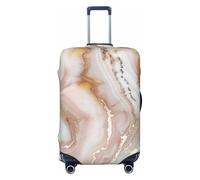 ADAhgu Copertura della valigia alla moda della stampa del marmo dell'oro rosa della protezione dei bagagli personalizzata per i viaggi e il lavoro, Nero , L