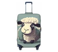 ADAhgu Copertura elastica universale per valigie con stampa agnello, protezione per bagagli per la casa, viaggi d'affari, Nero , L, Bagaglio a mano