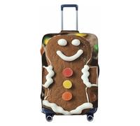 ADAhgu Copertura per valigia personalizzata con omino di pan di zenzero, stampa caramella, per viaggi e affari, Nero , L