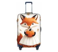 ADAhgu Copertura protettiva per valigia, lavabile, con stampa Punmpkin per il giorno del Ringraziamento, con cerniera nascosta, bianco, XL