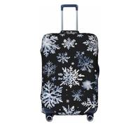 ADAhgu Cover per valigie con stampa di stelle e fiocchi di neve, alla moda, personalizzata, per viaggi e affari, Nero , M