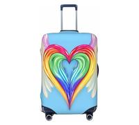 ADAhgu Custodia per valigie alla moda con stampa di cuori innamorati per San Valentino, protezione per bagagli personalizzata per viaggi e affari, Nero , L