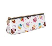 ADAhgu Delicious Cupcakes Stampa Versatile Uso Leggero Astuccio Astuccio Cerniera Penna Storage Studenti Scuola