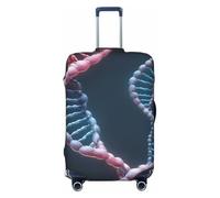 ADAhgu DNA Catena Fotografica Stampa Alla Moda Valigia Copertura Personalizzata Protezione Bagagli per Viaggi e Affari, Nero , M
