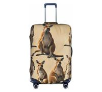 ADAhgu Funny for Kangaroo Zoo Print Copertura protettiva per valigie lavabile da viaggio con cerniera nascosta, bianco, S
