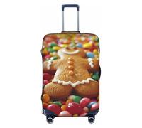 ADAhgu Gingerbread Man Candy Print Copertura protettiva lavabile viaggio bagagli Protector con cerniera nascosta, bianco, XL