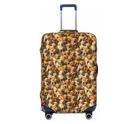 ADAhgu Golden Retrievers - Copertura per valigia alla moda con stampa di Golden Retrievers, protezione personalizzata per viaggi e lavoro, Nero , M