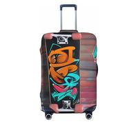 ADAhgu Graffiti Skateboard Stampa Alla Moda Valigia Copertura Personalizzata Protezione Bagagli per Viaggi e Affari, Nero , M