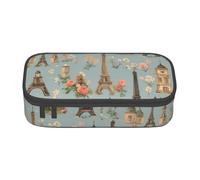 ADAhgu Grande astuccio per matite con stampa di Parigi e Torre Eiffel, per la scuola, per studenti, viaggi, professionisti