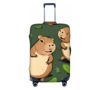 ADAhgu Guinea Pig Stampa Alla Moda Valigia Copertura Personalizzata Bagagli Protector per Viaggi e Affari, Nero , L