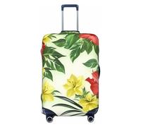 ADAhgu hojas tropicales y Flores - Custodia protettiva per valigia, alla moda, personalizzata, per viaggi e lavoro, Nero , M