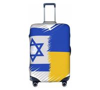 ADAhgu Israele e Ucraina stampa protettiva valigia copertura lavabile viaggio bagagli Protector con cerniera nascosta, bianco, L