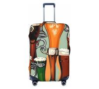 ADAhgu La copertura alla moda della valigia della stampa della birra ha personalizzato la protezione dei bagagli per il viaggio e, Nero , M