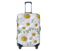 ADAhgu La copertura alla moda della valigia della stampa della margherita bianca ha personalizzato la protezione dei bagagli per il viaggio, Nero , S