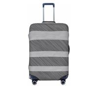 ADAhgu La copertura alla moda della valigia della stampa della striscia grigia ha personalizzato la protezione dei bagagli per il viaggio e, Nero , M