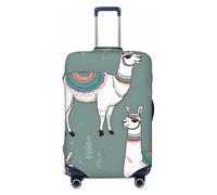 ADAhgu Llama, copertura elastica per valigia, universale, con stampa, per casa, viaggi d'affari, Nero , M, Bagaglio a mano