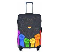 ADAhgu Love is Love - Custodia protettiva per valigia, lavabile, con cerniera nascosta, bianco, XL