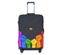 ADAhgu Love is Love Print - Custodia protettiva per valigia, alla moda, personalizzata, per viaggi e lavoro, Nero , M