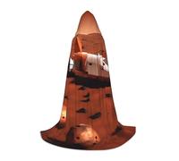 ADAhgu Mantello con cappuccio con stampa pianeta Marte per carnevale, cosplay, festival, celebrazioni, abbigliamento all'aperto