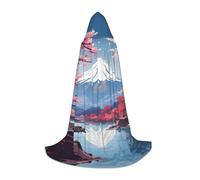 ADAhgu Mantello con cappuccio unisex con stampa del Monte Fuji del Giappone con paesaggio, per cosplay, festival, celebrazioni, abbigliamento all'aperto